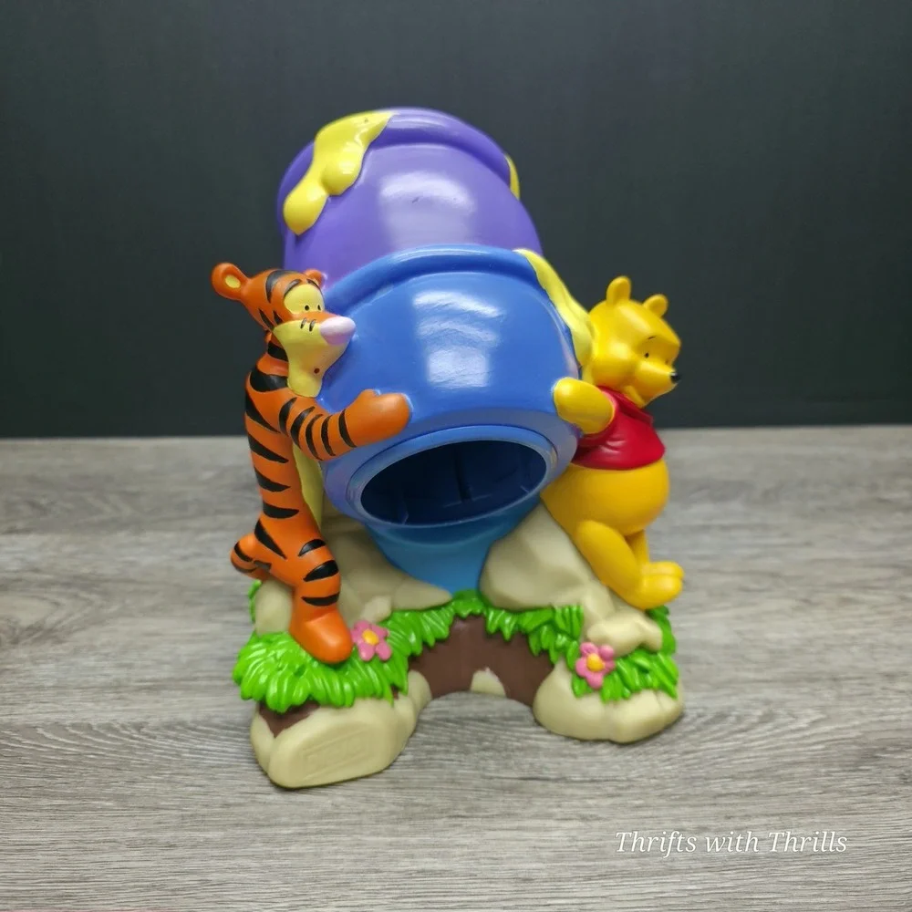 Vintage Disney's Winnie The Pooh &‎ Tigger With Honey Pot - Dixie Cup Dispenser